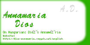 annamaria dios business card